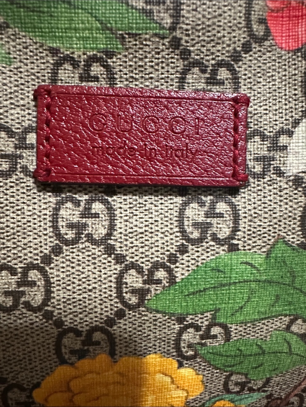Gucci GG Canvas Backpack with Red Trim and Multicolor Floral Print - Picture 2 of 15